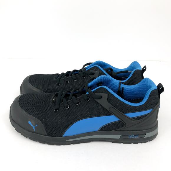PUMA SAFETY Mens Levity Knit Low Work Shoes 10.5 Black Blue Comp Toe SR EH NIB - Picture 6 of 11